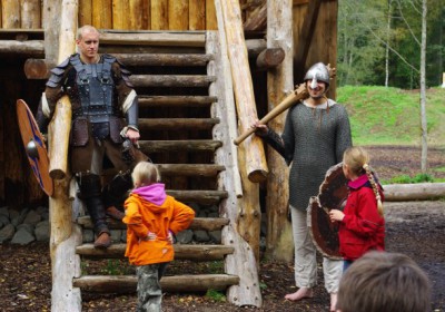 Viking worriors at the fortress