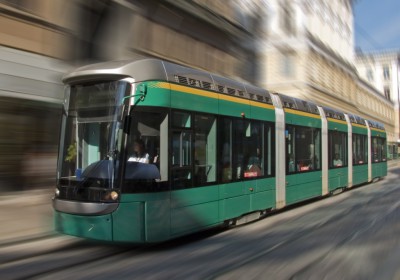 Environment-friendly tram in Helsinki