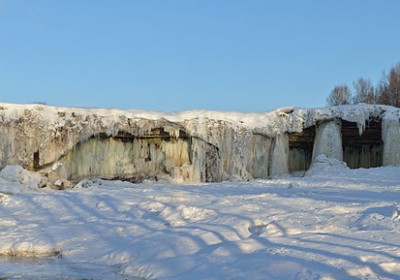 Jägala Waterfalls in winter